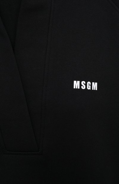 Хлопковое платье MSGM черного цвета по цене 29550 руб., арт. 2942MDH160 207999, фото 5 Хлопковое платье MSGM, арт. 2942MDH160 207999, фото 5