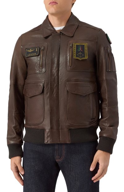 Кожаный бомбер AERONAUTICA MILITARE, арт. PN0846U100839, фото 3