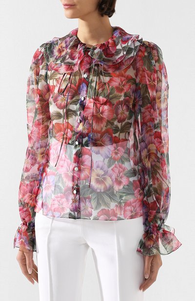 Шелковая блузка DOLCE & GABBANA, арт. F5L99T/IS1BA, фото 3