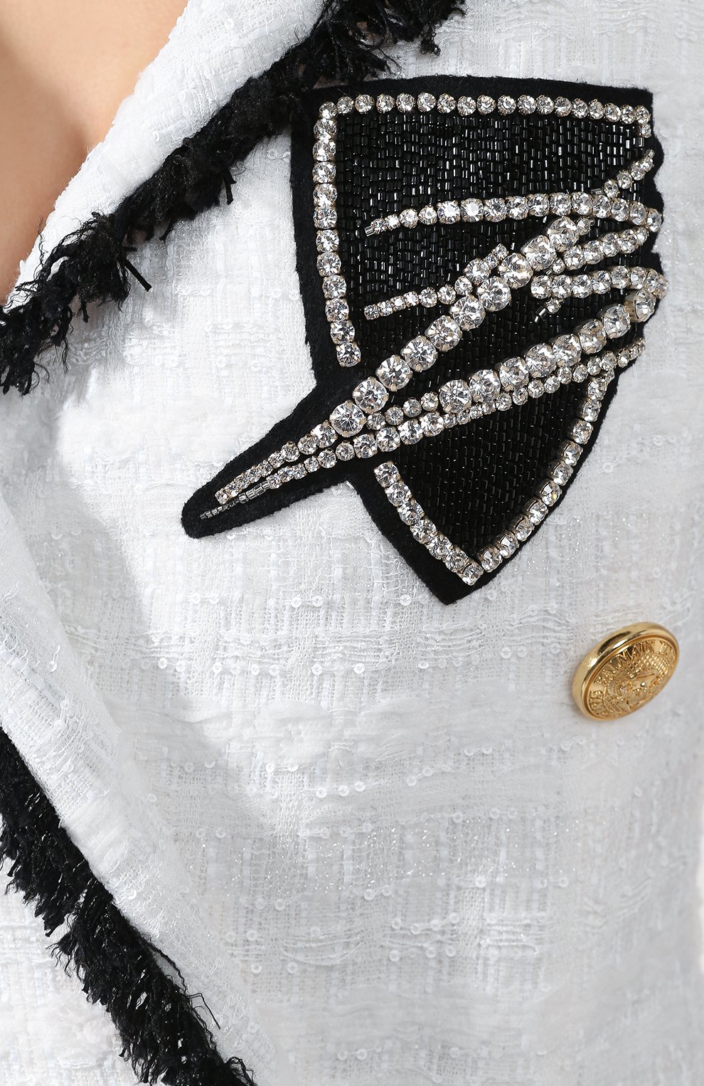 Платье BALMAIN черно-белого цвета по цене 478000 руб., арт. RF17221/X108, фото 5 Платье BALMAIN, арт. RF17221/X108, фото 5