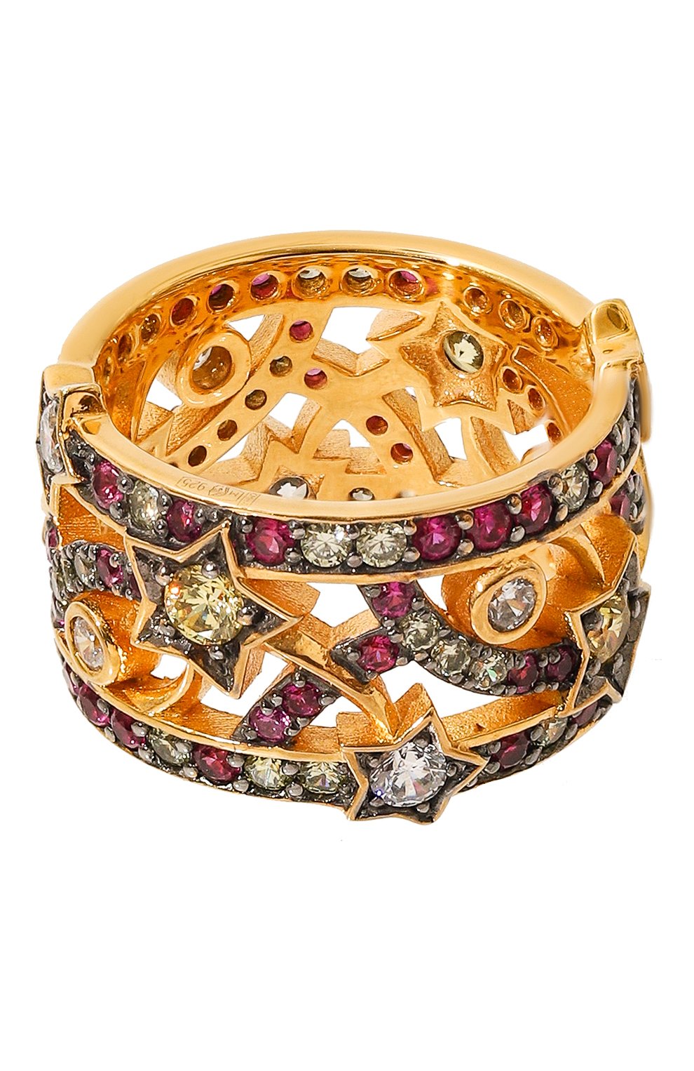 Кольцо small stars QUEENSBEE золотого цвета по цене 90420 руб., арт. 102379, фото 3 Кольцо small stars QUEENSBEE, арт. 102379, фото 3