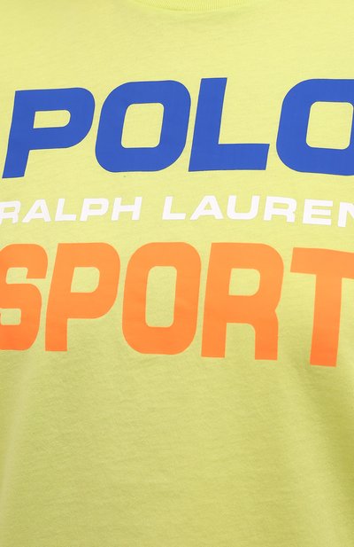 Хлопковая футболка POLO RALPH LAUREN светло-зеленого цвета по цене 9910 руб., арт. 211838079, фото 5 Хлопковая футболка POLO RALPH LAUREN, арт. 211838079, фото 5