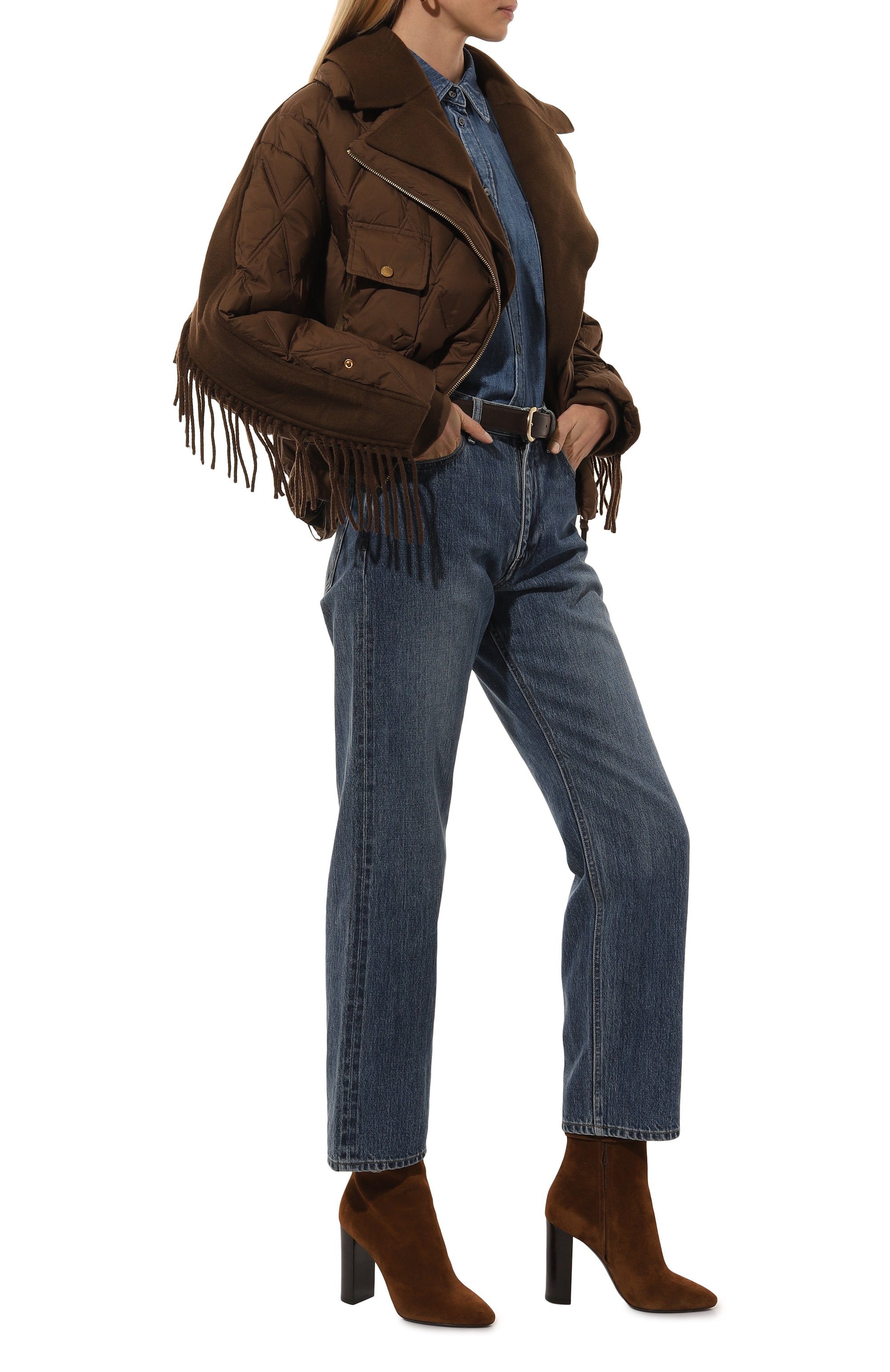 Замшевые ботильоны joplin SAINT LAURENT, арт. 551804/BT300, фото 2