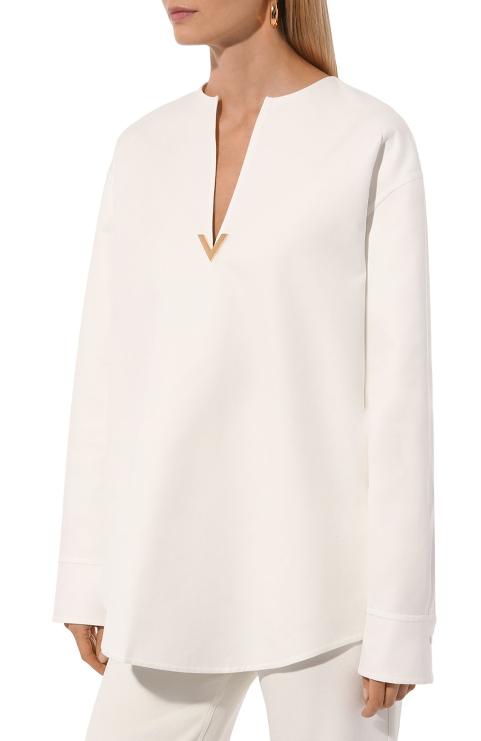 Хлопковая блузка VALENTINO, арт. 5B3AE9L575Y, фото 3