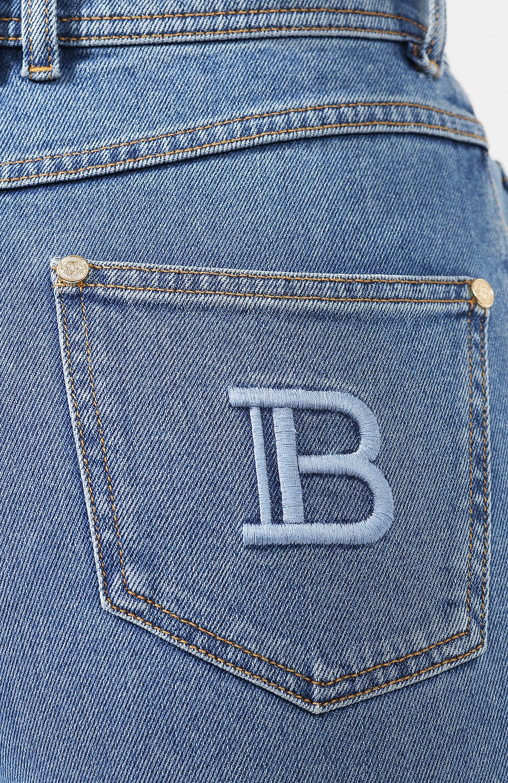 Джинсы BALMAIN голубого цвета по цене 65950 руб., арт. TF15460/D007, фото 5 Джинсы BALMAIN, арт. TF15460/D007, фото 5