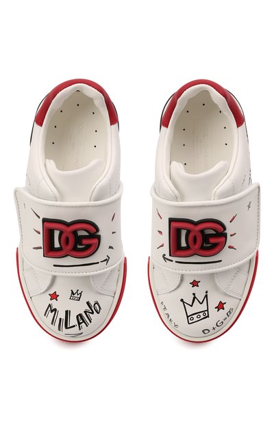 Кожаные кеды DOLCE & GABBANA, арт. DA5057/A0936/24-28, фото 4