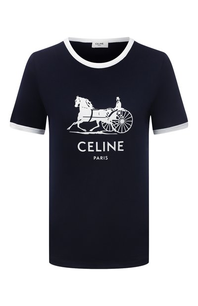 Женская хлопковая футболка CELINE, арт. 2X575501F
