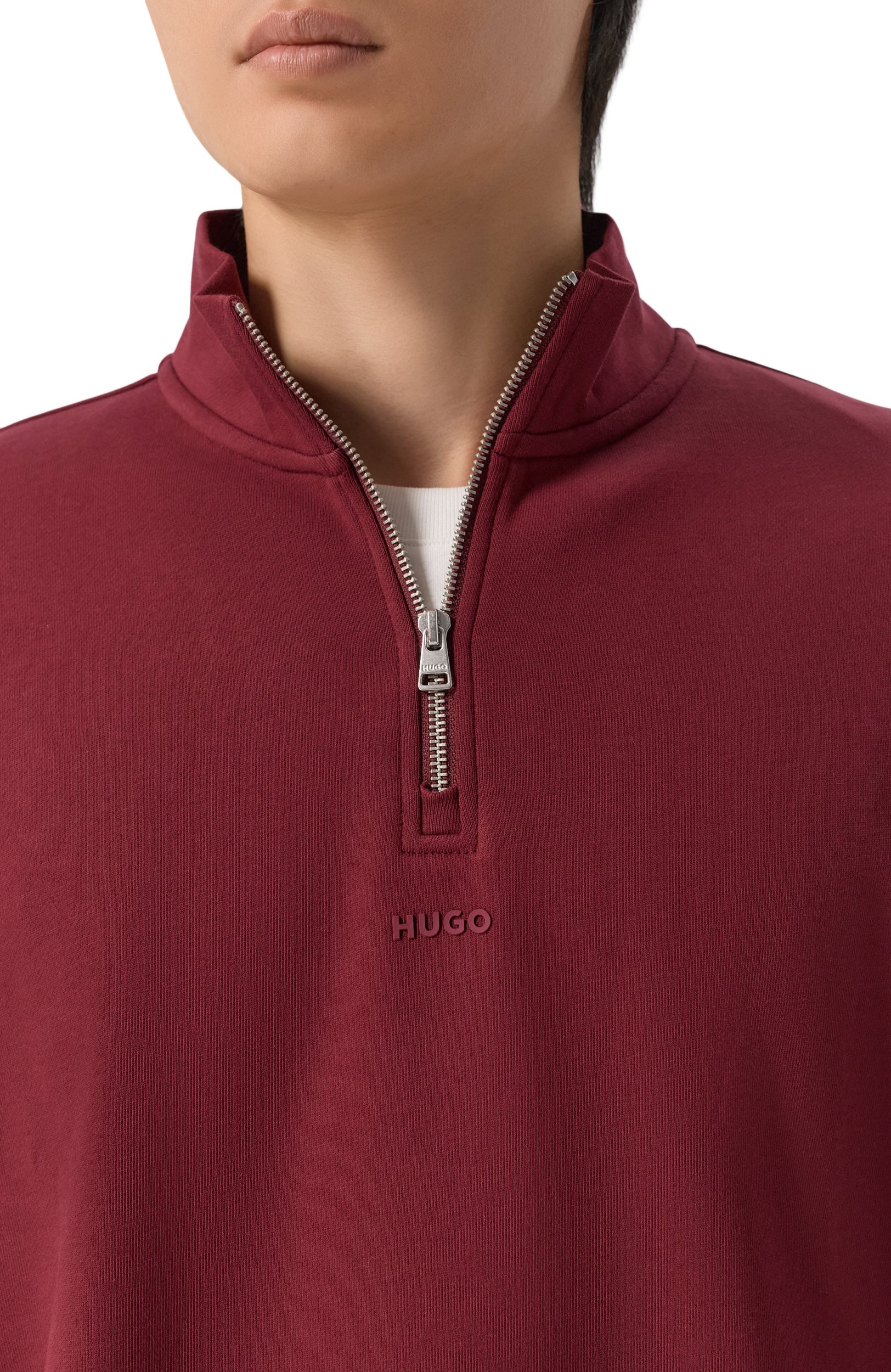 Хлопковый анорак HUGO бордового цвета по цене 14950 руб., арт. 50525881, фото 5 Хлопковый анорак HUGO, арт. 50525881, фото 5