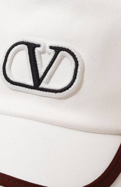 Хлопковая бейсболка VALENTINO белого цвета по цене 57650 руб., арт. 4Y2HDA10/87M, фото 4 Хлопковая бейсболка VALENTINO, арт. 4Y2HDA10/87M, фото 4