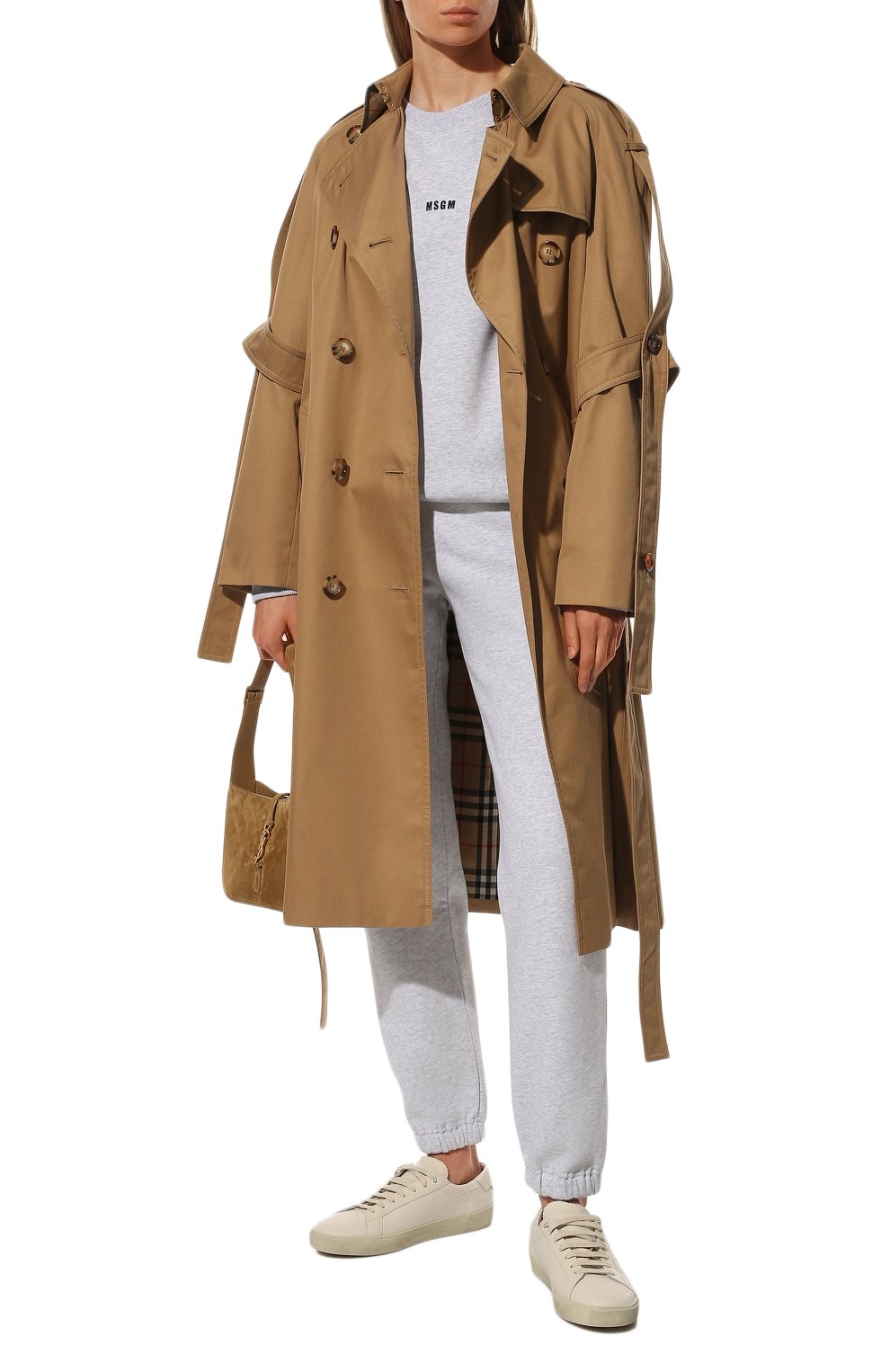 Хлопковый свитшот MSGM серого цвета по цене 21350 руб., арт. 2000MDM503 200004, фото 2 Хлопковый свитшот MSGM, арт. 2000MDM503 200004, фото 2