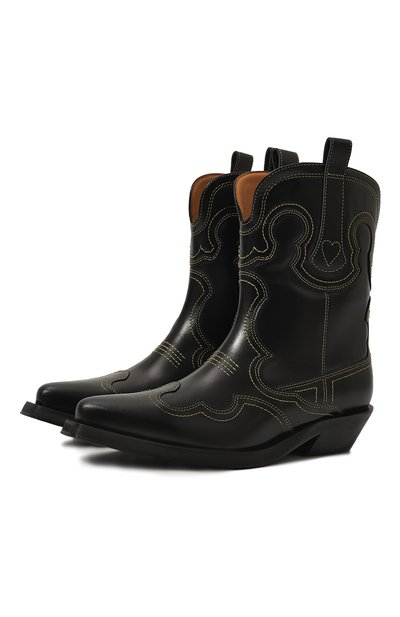 Женские кожаные казаки GANNI, арт. S1989