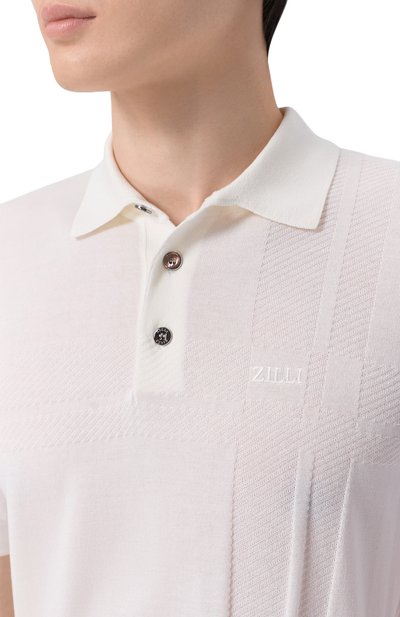 Поло из хлопка и шелка ZILLI, арт. KBP002M0107VR0V00, фото 5
