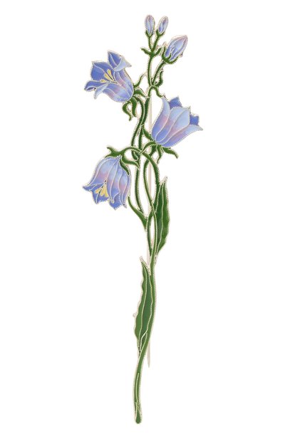 Брошь колокольчик РУССКИЕ САМОЦВЕТЫ сиреневого цвета по цене 19200 руб., арт. 41467, фото 1 Брошь колокольчик РУССКИЕ САМОЦВЕТЫ, арт. 41467, фото 1