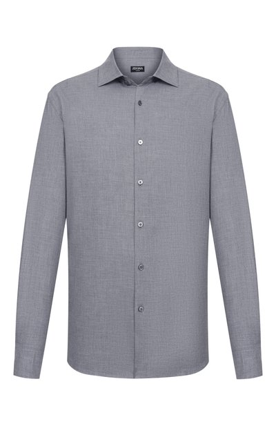 Мужская рубашка из хлопка и кашемира ZEGNA, арт. SRF5/RE8X44A6