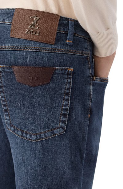 Джинсы slim fit ZILLI синего цвета по цене 180000 руб., арт. J5T002M0441VZL003, фото 5 Джинсы slim fit ZILLI, арт. J5T002M0441VZL003, фото 5