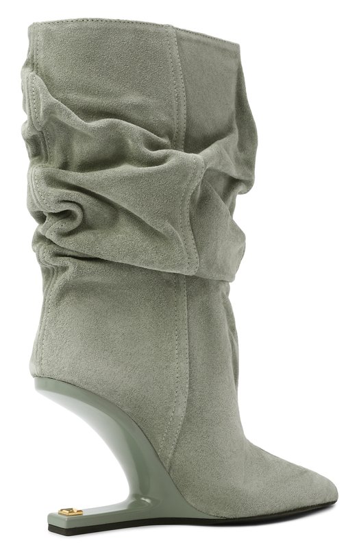 Замшевые полусапоги No Wedge Balmain GN0TA236/LCMK Зелёный  GN0TA236/LCMK Фото 5