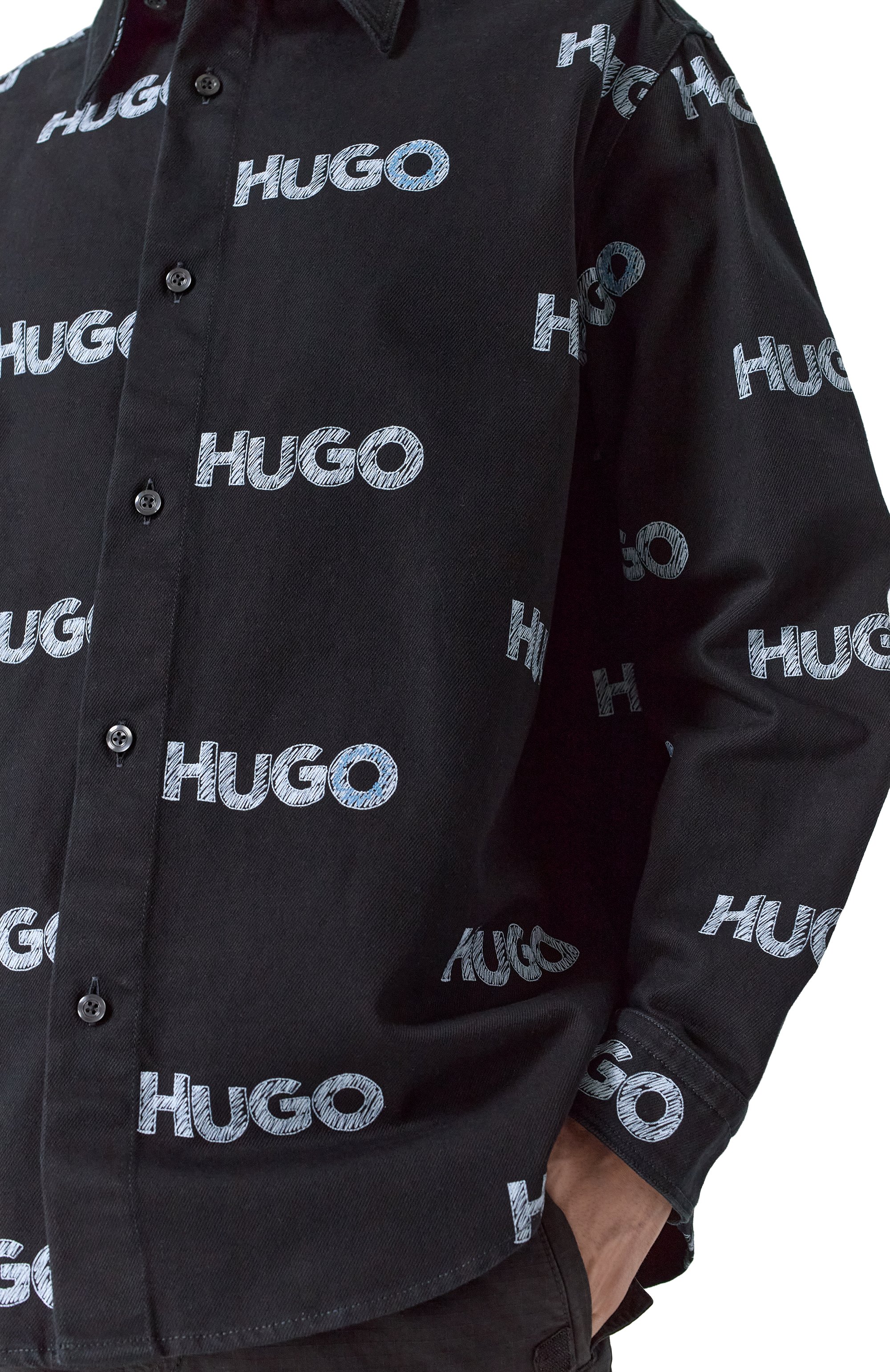 Хлопковая куртка-рубашка HUGO BLUE, арт. 50534186, фото 5