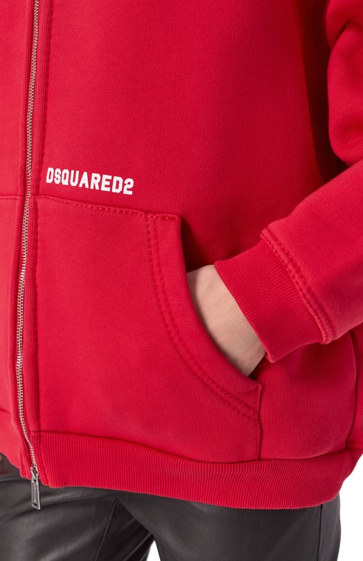 Хлопковая толстовка Dsquared2 S75HG0115/D25027 Красный  S75HG0115/D25027 Фото 5