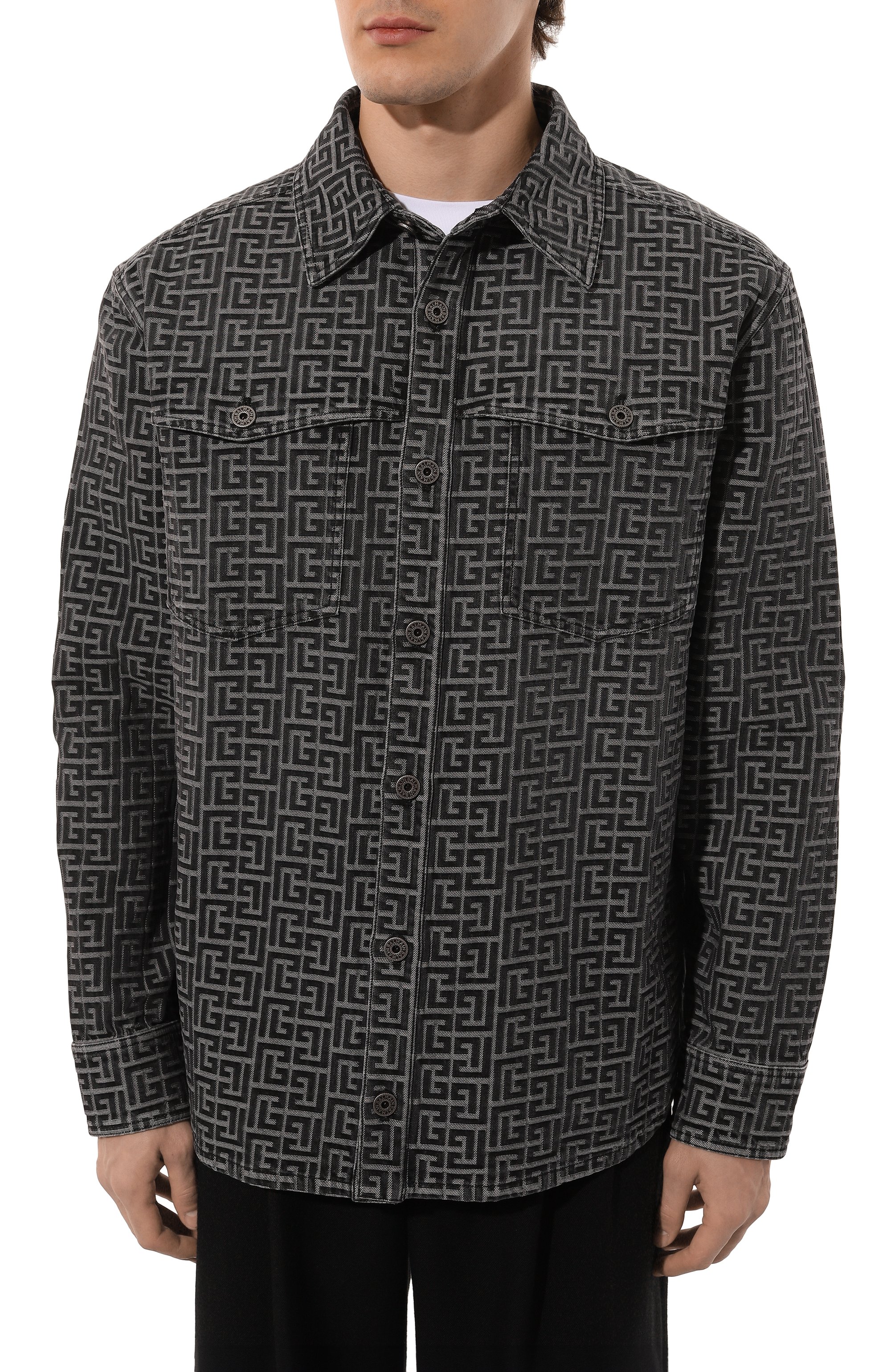 Джинсовая рубашка BALMAIN, арт. BH1HC088/DD68, фото 3
