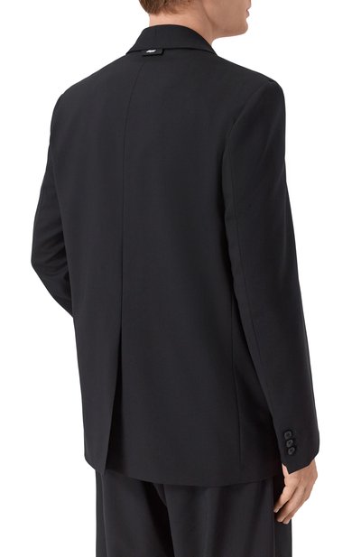 Шерстяной пиджак MSGM черного цвета по цене 84750 руб., арт. 4040MG01/267100, фото 4 Шерстяной пиджак MSGM, арт. 4040MG01/267100, фото 4