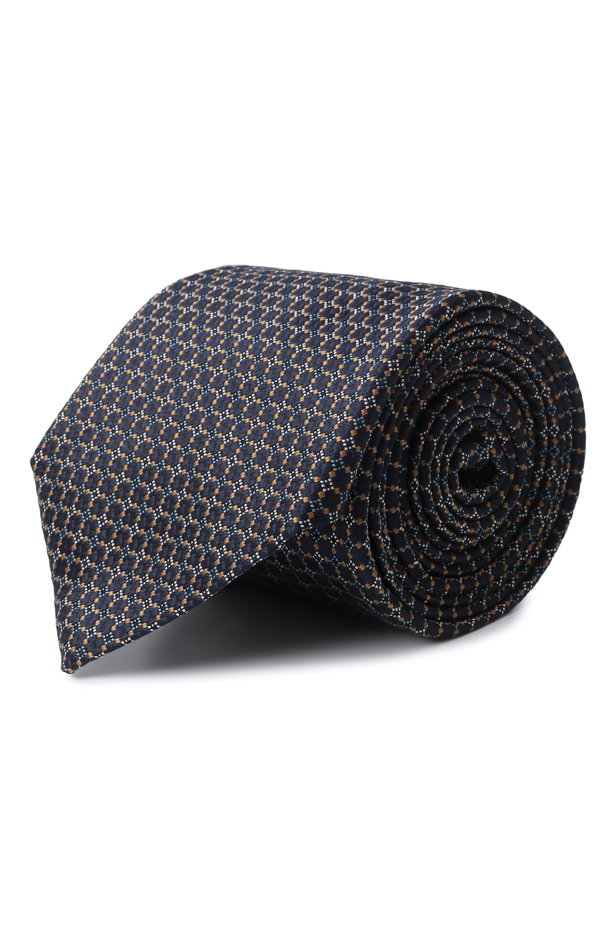 Шелковый галстук CANALI темно-синего цвета по цене 19950 руб., арт. 18/HJ04208, фото 1 Шелковый галстук CANALI, арт. 18/HJ04208, фото 1