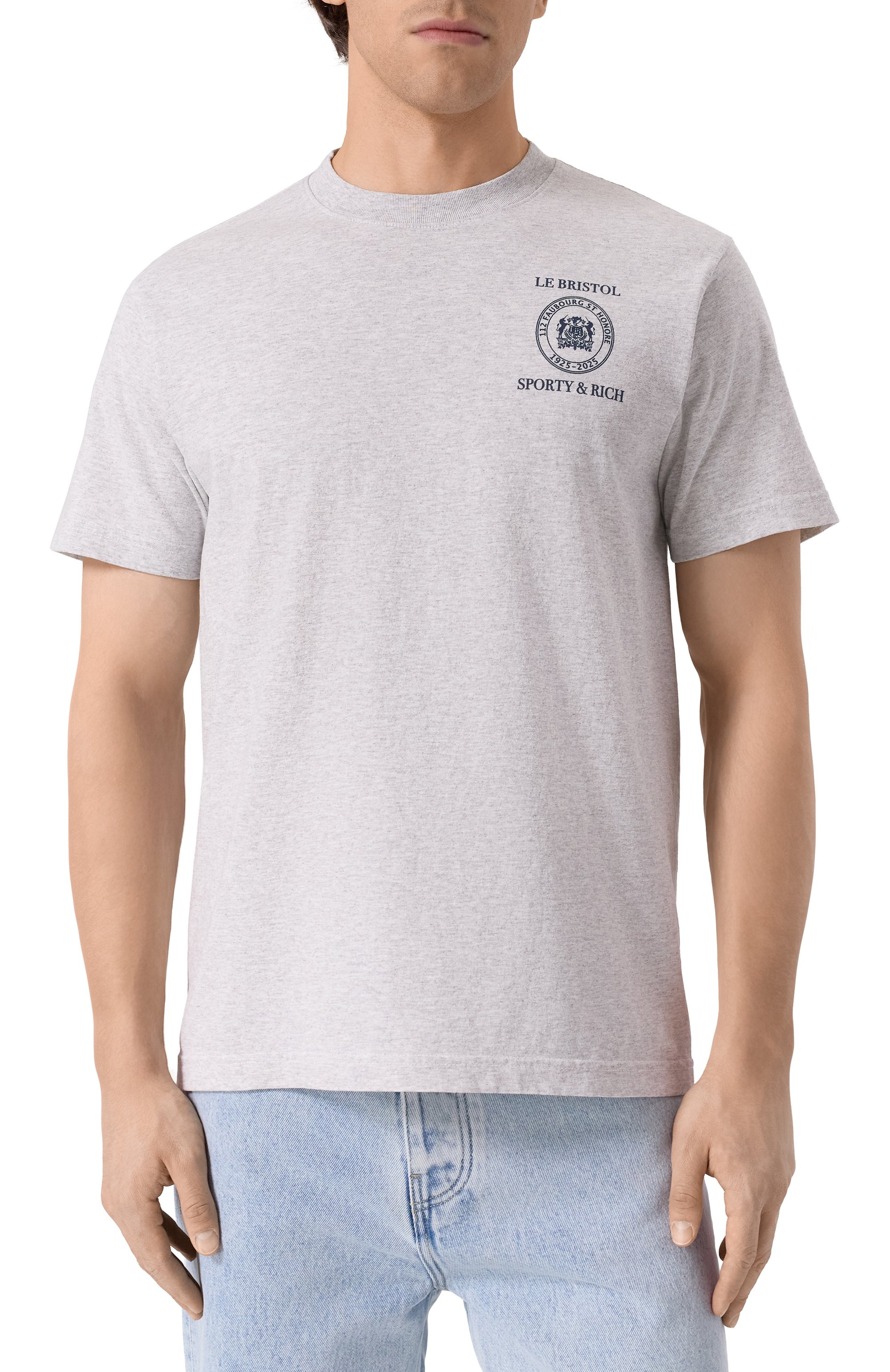 Хлопковая футболка sporty & rich x le bristol paris SPORTY AND RICH, арт. T0043517620GY03, фото 3