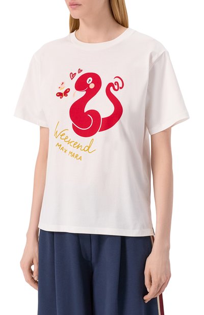 Хлопковая футболка WEEKEND MAX MARA, арт. CABINA, фото 3
