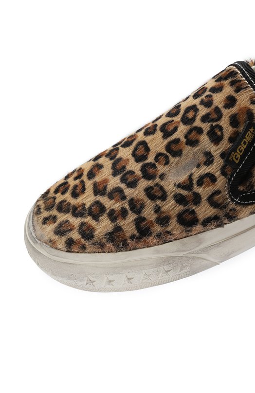 Кожаные слипоны VCE Penstar Golden Goose Deluxe Brand GWF00306.F006948 Леопардовый  GWF00306.F006948 Фото 7