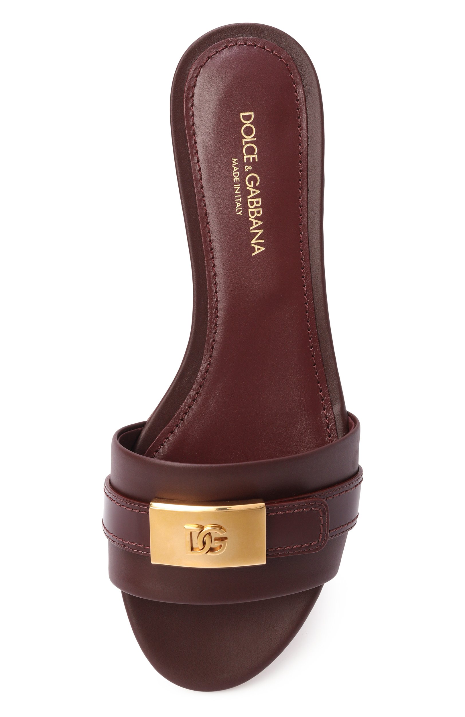 Кожаные шлепанцы bianca DOLCE & GABBANA, арт. CQ0731/A3S70, фото 6