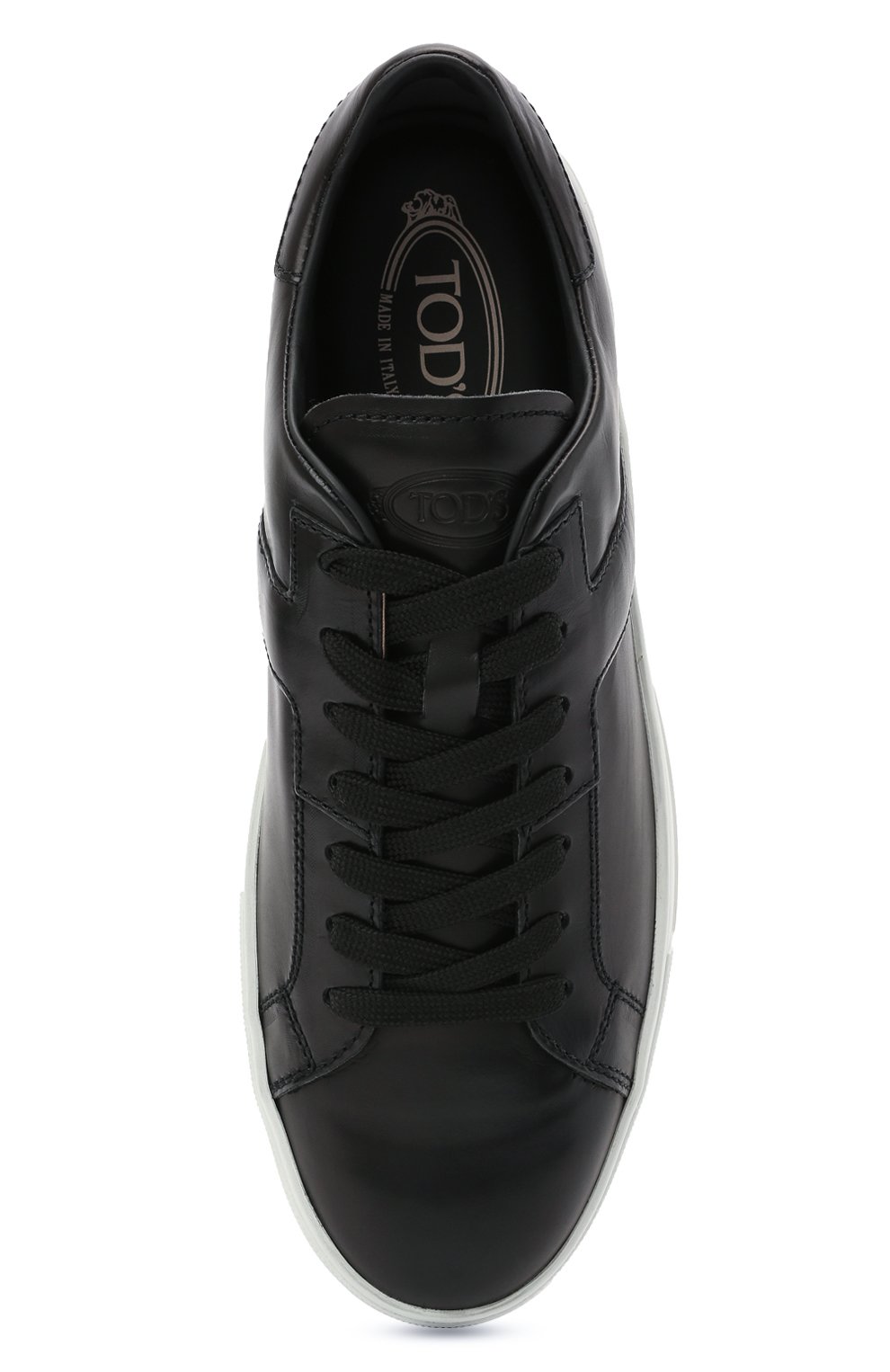 Кожаные кеды TOD’S черного цвета по цене 59950 руб., арт. XXM0XY0DR20NF5, фото 5 Кожаные кеды TOD’S, арт. XXM0XY0DR20NF5, фото 5