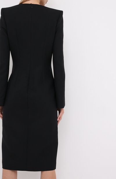Платье из смеси шерсти и шелка ALEXANDER MCQUEEN, арт. 593185/QJAAA, фот о 4