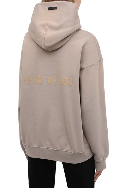 Хлопковое худи FEAR OF GOD, арт. FG50-014FLC/W, фото 4