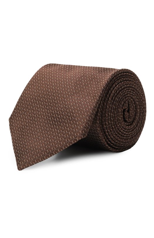 Шелковый галстук Canali 18/HJ04330 Коричневый 18/HJ04330