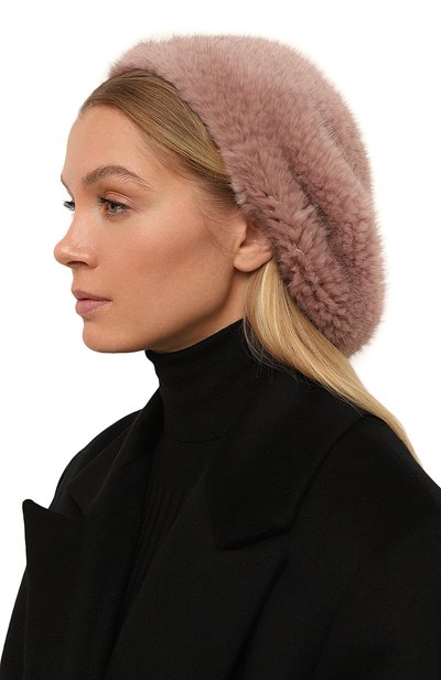 Берет из меха норки VICTORIA KUSENKOVA темно-розового цвета по цене 62700 руб., арт. 010150040068, фото 2 Берет из меха норки VICTORIA KUSENKOVA, арт. 010150040068, фото 2