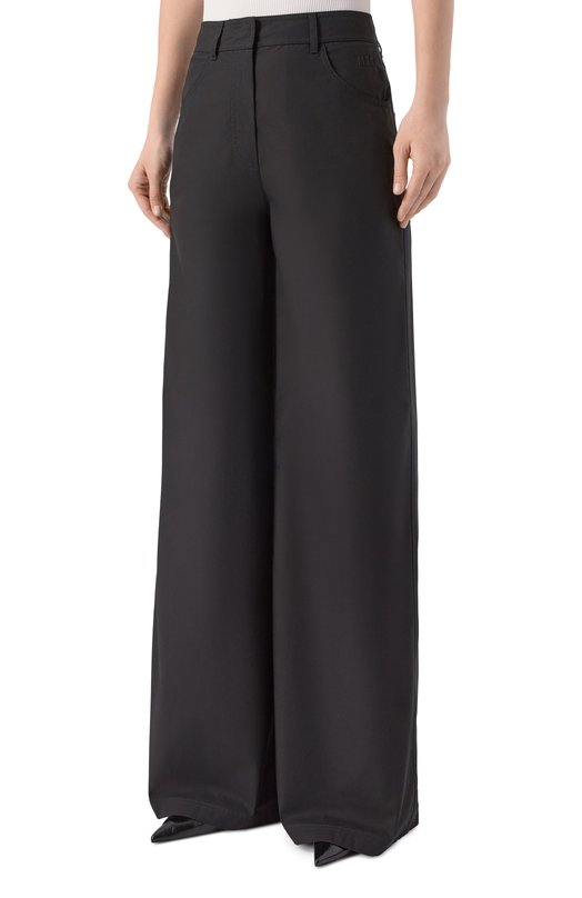 Хлопковые брюки MSGM 4042MDP05X/267112 Чёрный  4042MDP05X/267112 Фото 3