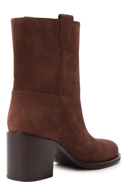 Замшевые ботильоны Brunello Cucinelli MZSFC3108 Коричневый  MZSFC3108 Фото 5