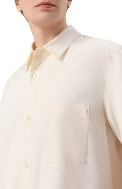 Хлопковая рубашка ATTACHMENT кремового цвета по цене 57900 руб., арт. AS61-089, фото 5 Хлопковая рубашка ATTACHMENT, арт. AS61-089, фото 5