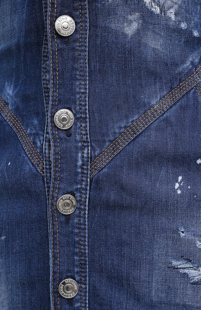 Джинсовое платье DSQUARED2 синего цвета по цене 99500 руб., арт. S72CV0128/S30341, фото 5 Джинсовое платье DSQUARED2, арт. S72CV0128/S30341, фото 5