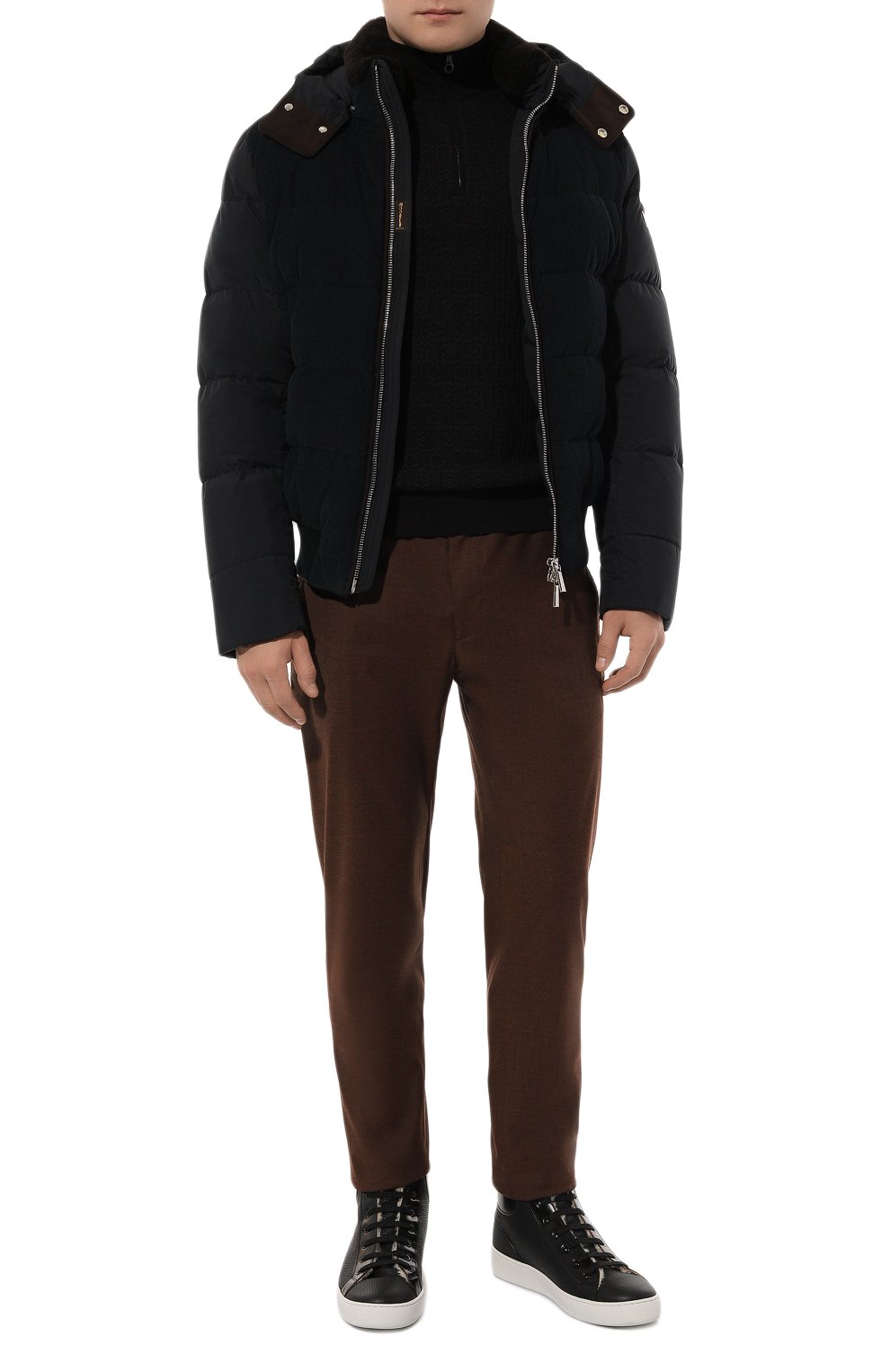 Пуховый бомбер wright-vt с отделкой из вельвета MOORER, арт. GIRW-VT_SET, фото 2