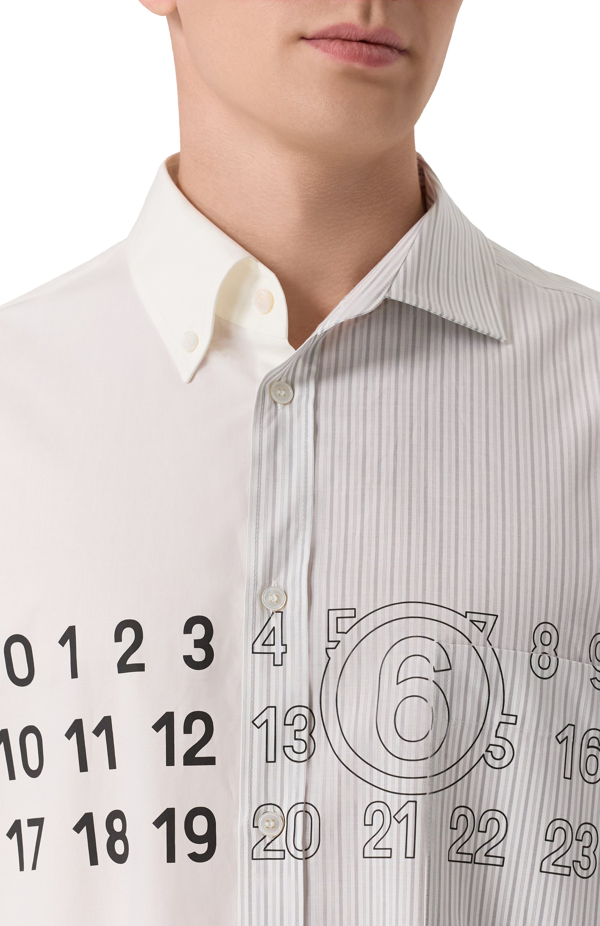 Хлопковая рубашка MM6, арт. SH0DT0025/MTN085, фото 5