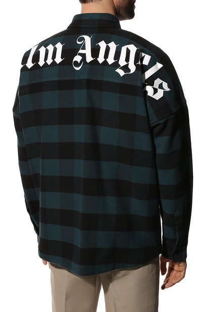 Хлопковая рубашка PALM ANGELS, арт. PMGA024C99FAB0015501, фото 4