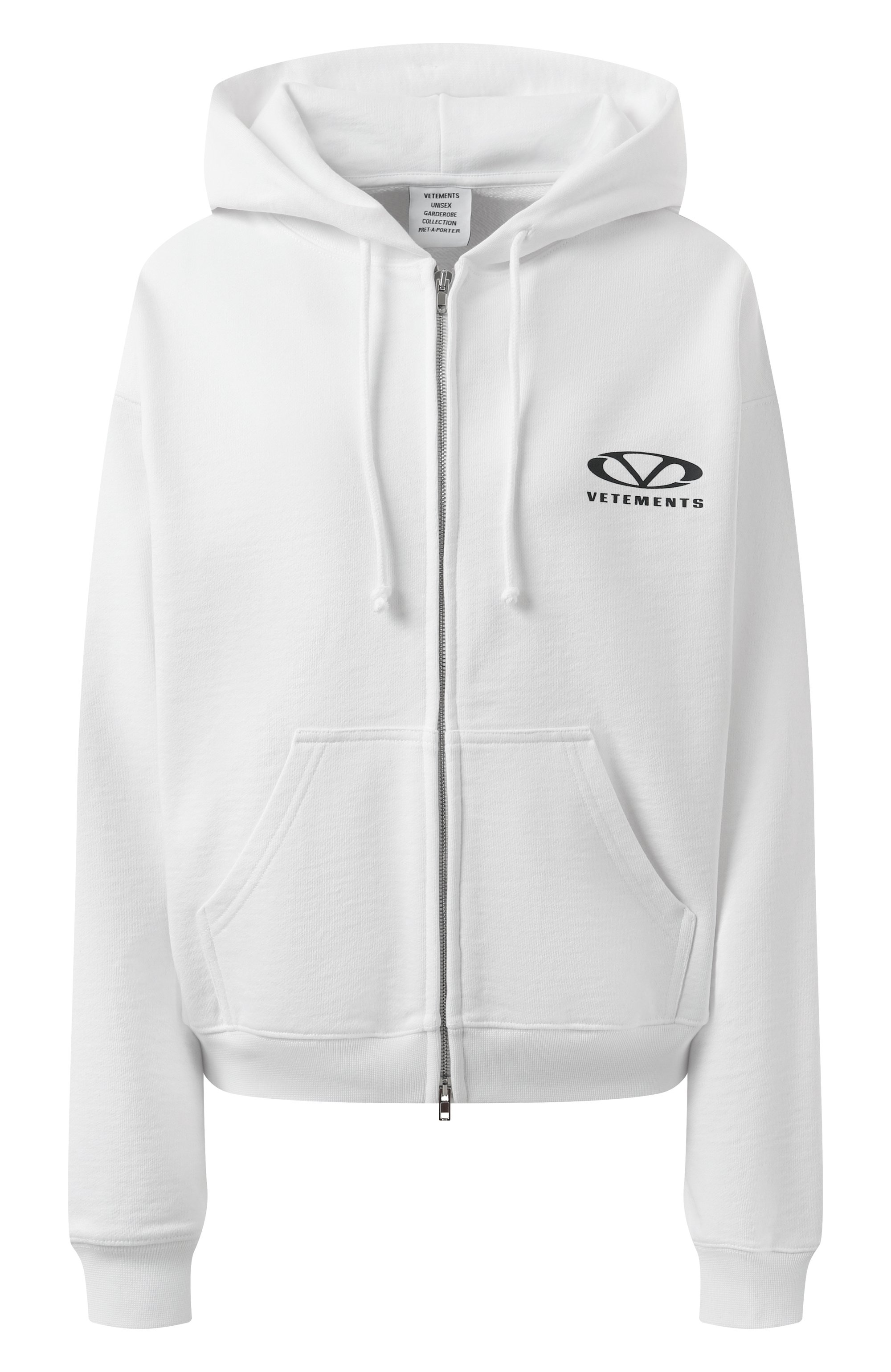 Хлопковая толстовка VETEMENTS белого цвета по цене 85000 руб., арт. UA66HD820W, фото 1 Хлопковая толстовка VETEMENTS, арт. UA66HD820W, фото 1
