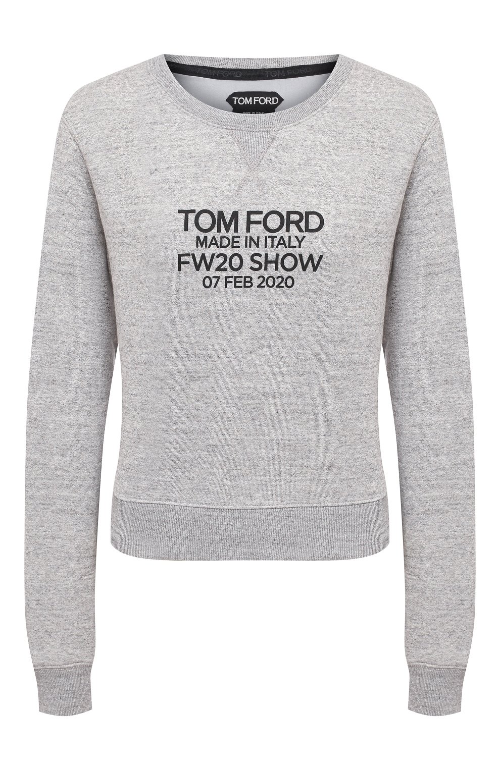 Хлопковый свитшот TOM FORD серого цвета по цене 105500 руб., арт. FLJ007-FAX769, фото 1 Хлопковый свитшот TOM FORD, арт. FLJ007-FAX769, фото 1