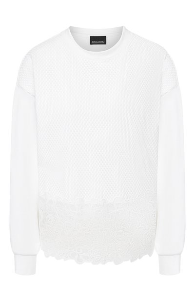 Женский хлопковый свитшот ERMANNO ERMANNO SCERVINO, арт. 46T FL08 FEL