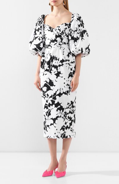 Платье-миди RASARIO черно-белого цвета по цене 103240 руб., арт. 0109S20_21, фото 3 Платье-миди RASARIO, арт. 0109S20_21, фото 3