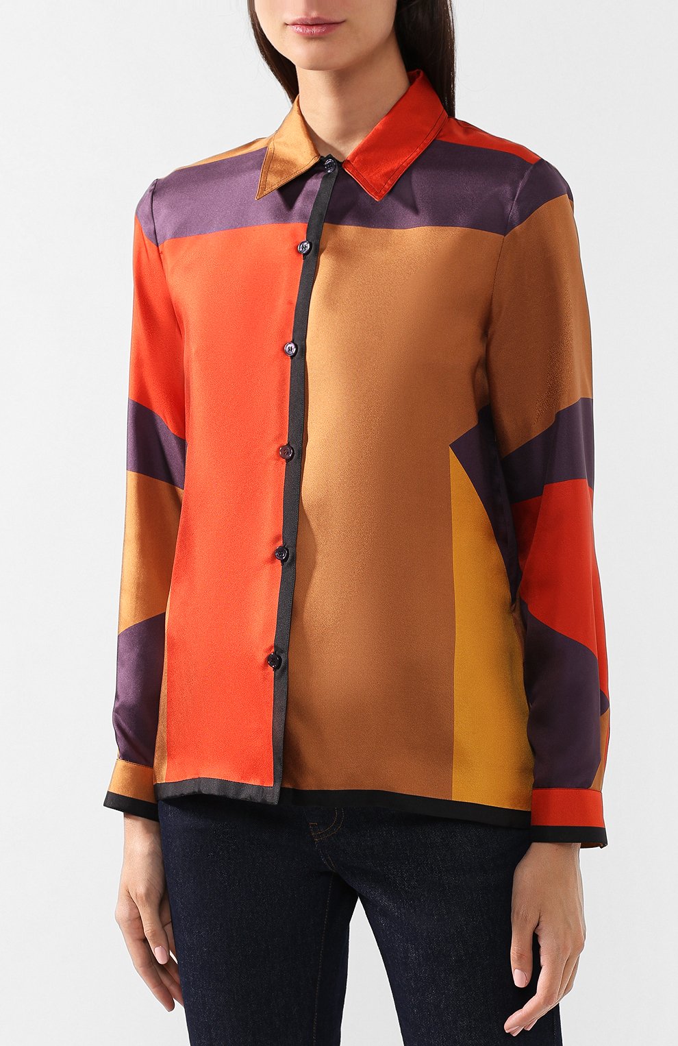 Ше лковая блуза с принтом BOTTEGA VENETA, арт. 538599/VEV41, фото 3