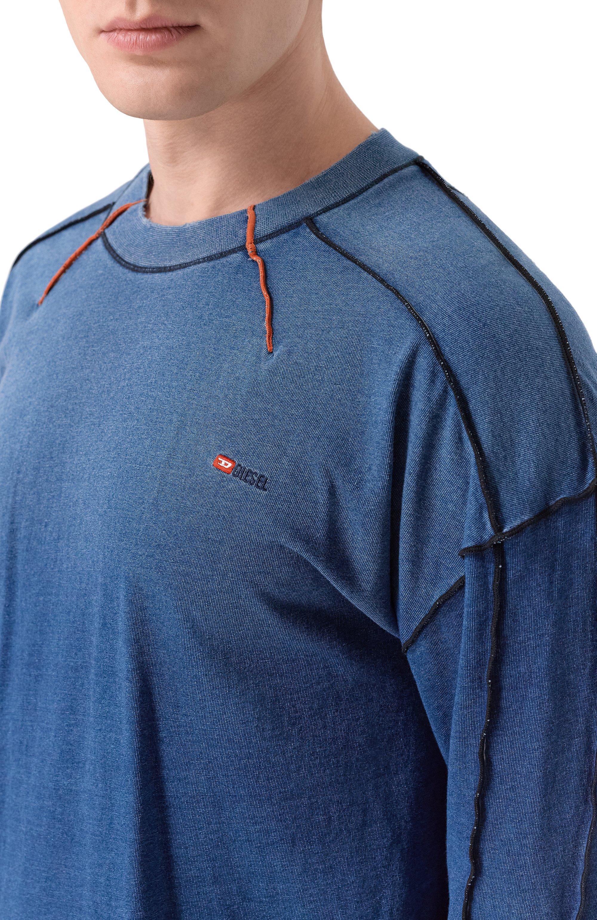 Хлопковый лонгслив DIESEL, арт. A19991/0PKAG, фото 5