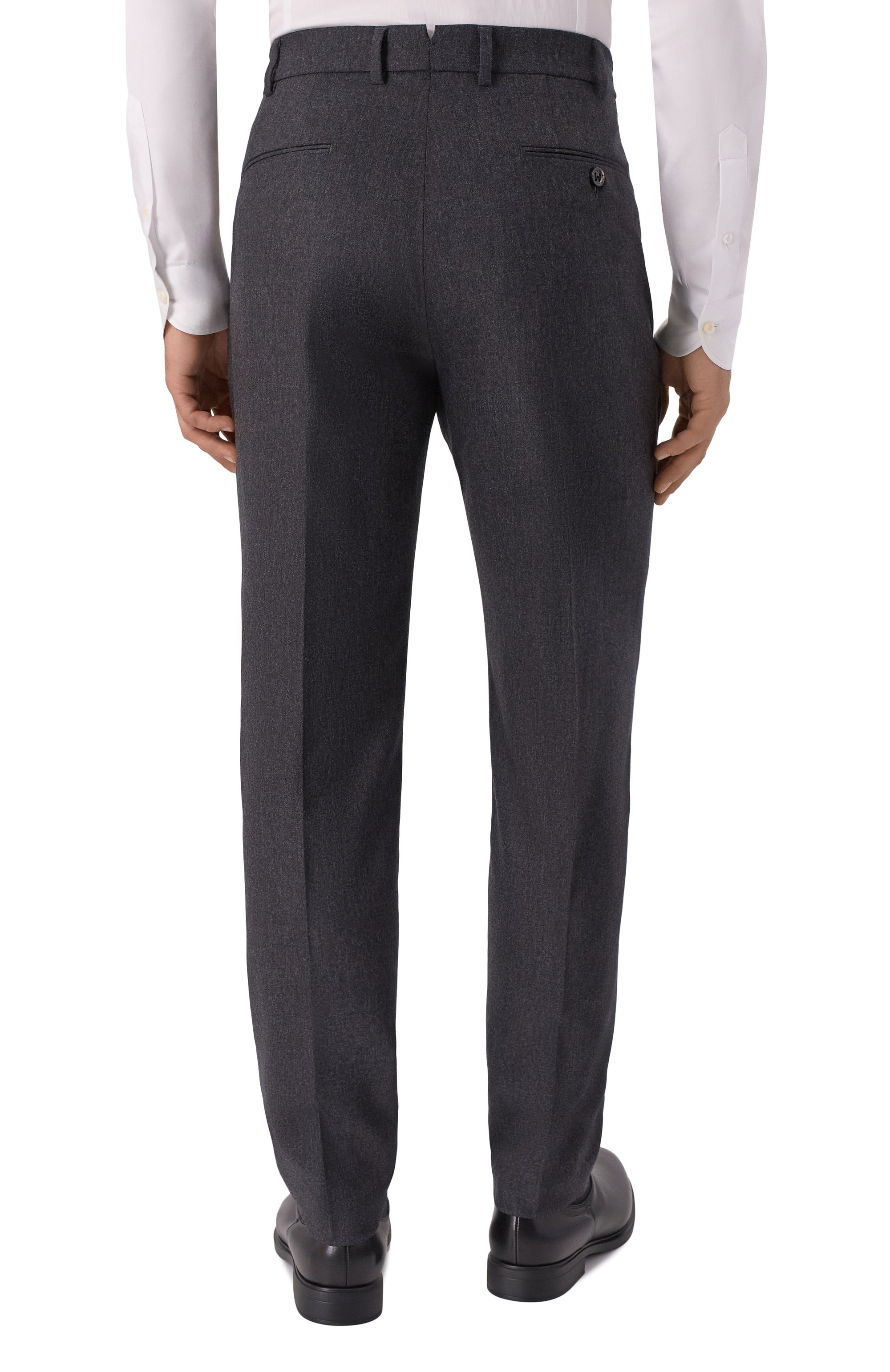 Шерстяные брюки BERWICH темно-серого цвета по цене 44000 руб., арт. GL0BE/FA1224X, фото 4 Шерстяные брюки BERWICH, арт. GL0BE/FA1224X, фото 4