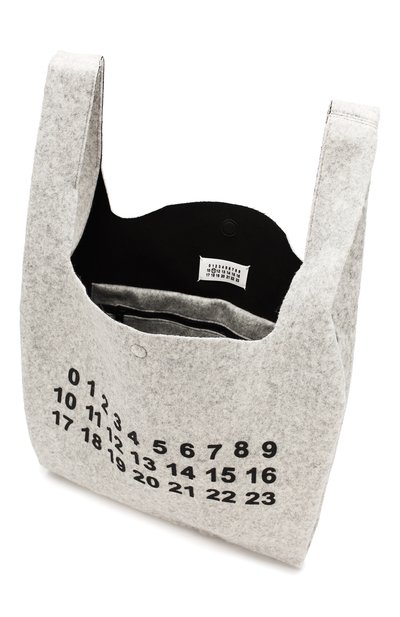 Текстильная сумка-шопер MAISON MARGIELA серого цвета по цене 170500 руб., арт. S35WC0075/P1454, фото 4 Текстильная сумка-шопер MAISON MARGIELA, арт. S35WC0075/P1454, фото 4