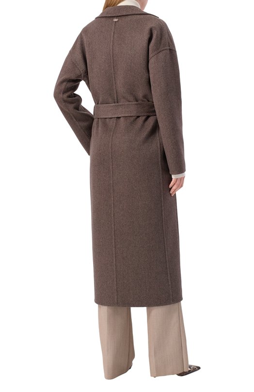 Кашемировое пальто Agnona TL1012E/D7036E Коричневый  TL1012E/D7036E Фото 4
